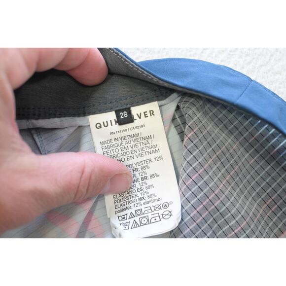 Quiksilver Highline Board Shorts Stretch Striped Floral Surf Water Swim Mens 28 - Picture 6 of 8